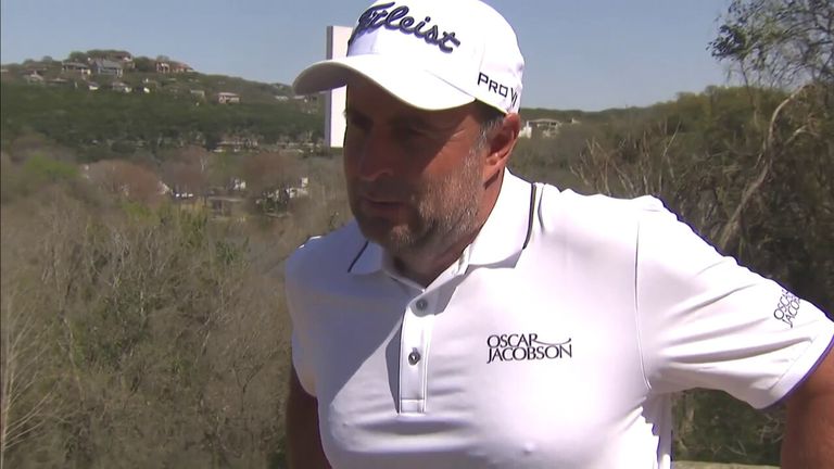 Richard Bland talks about beating Lee Westwood to advance to a playoff against Dustin Johnson.