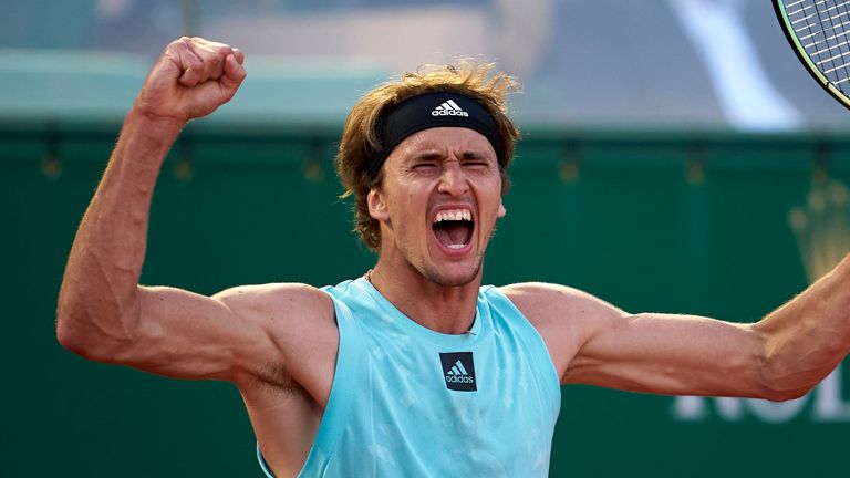 Alexander Zverev returned from one set to defeat Yannick Sener and reach the Monte Carlo Masters semi-finals.