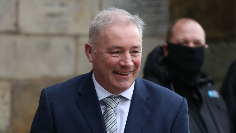 GLASCOW, SCOTLAND - NOVEMBER 19: Former Rangers player and manager Ally McQuest during the memorial service for Walter Smith at Glasgow Cathedral, on November 19, 2023, in Glasgow, Scotland.  (Photo by Alan Harvey/SNS Group)