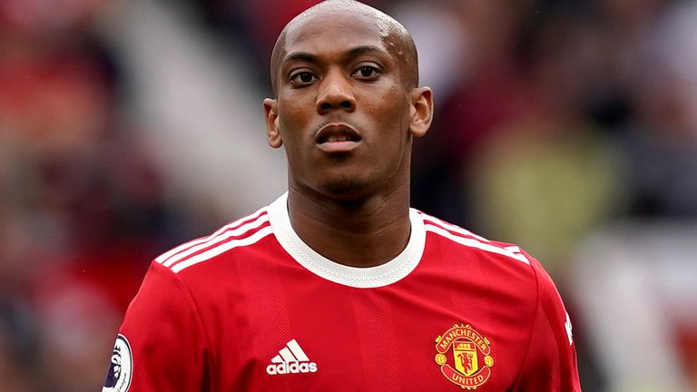 Manchester United's Anthony Martial during the English Premier League match at Old Trafford, Manchester.  Photo date: Saturday 14 August 2023.