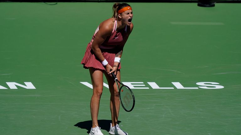 Aryna Sabalenka made eight double faults and converted only three of her nine break points as she was sent tumbling from Indian Wells