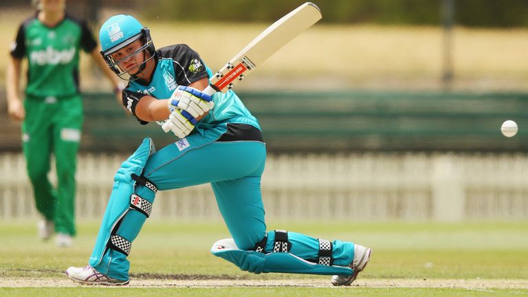 Barty competes in the 2015 Brisbane Heat Women's Big Bash League
