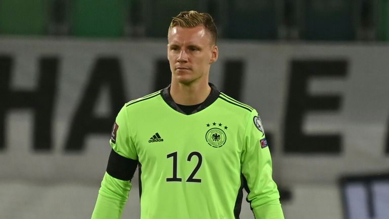 Germany's Bernd Leno in the World Cup qualifier against Liechtenstein