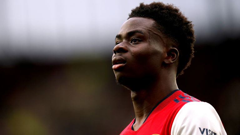 Bukayo Saka was in good shape with Arsenal