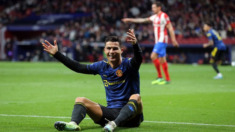 Cristiano Ronaldo, who has scored 25 goals against Atlético Madrid throughout his career, was disappointed in the first leg of Manchester United's Round of 16 against Diego Simeone's side.