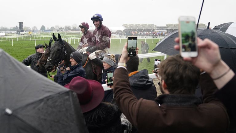 Cheltenham fans cheer Delta Work and Tiger Roll after Cross Country Chase