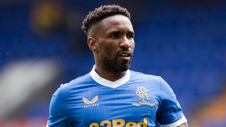 Birkenhead, England - July 10: Rangers' Jermain Defoe in a pre-season friendly match between Tranmere Rovers and Rangers at Brenton Park, on July 10, 2023, in Birkenhead, England. (Photo by Craig Williamson/SNS Group)