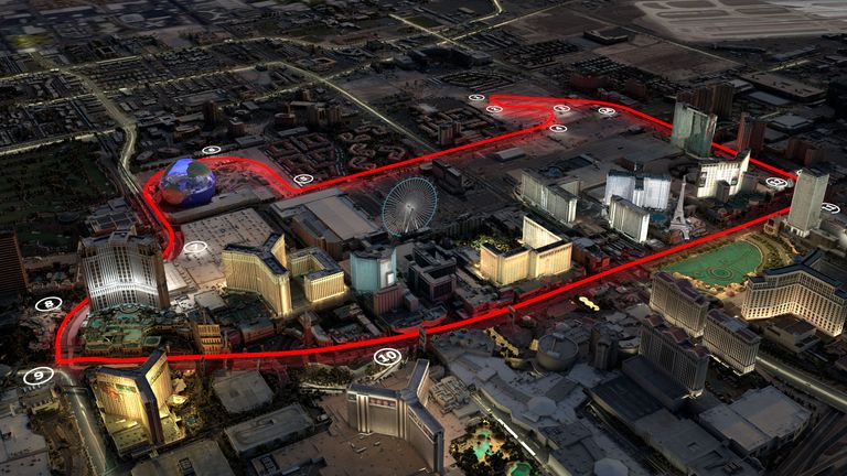 Track map Las Vegas GP