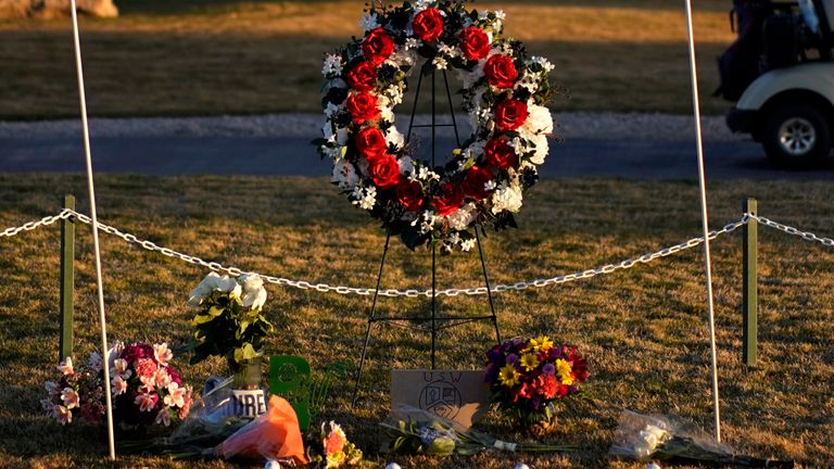 A temporary memorial has been created at Rockwind Community Links