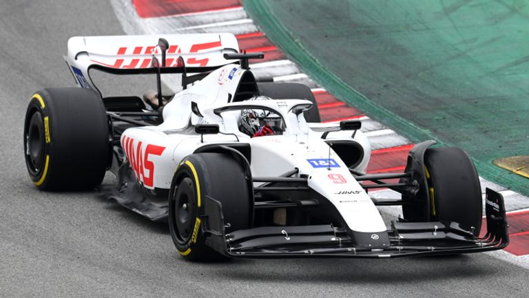 Mazepin drove the Haas car on Friday morning after the team opted to remove its Russian paint and sponsorship from the car