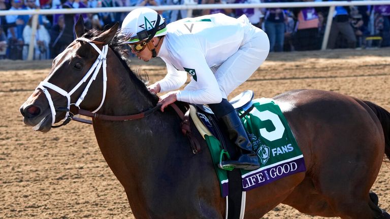 Will Ortiz Jr. Rides the Good Life to Victory in the Breeders'  mil dirt cup