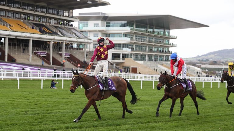 Jack Kennedy wins the Cheltenham Gold Cup at Menila Endo