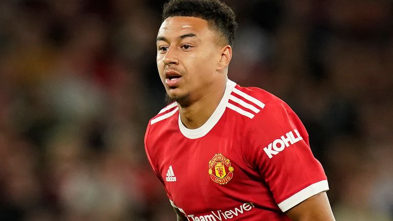 Jesse Lingard in play during the third round of the Carabao Cup (AP)