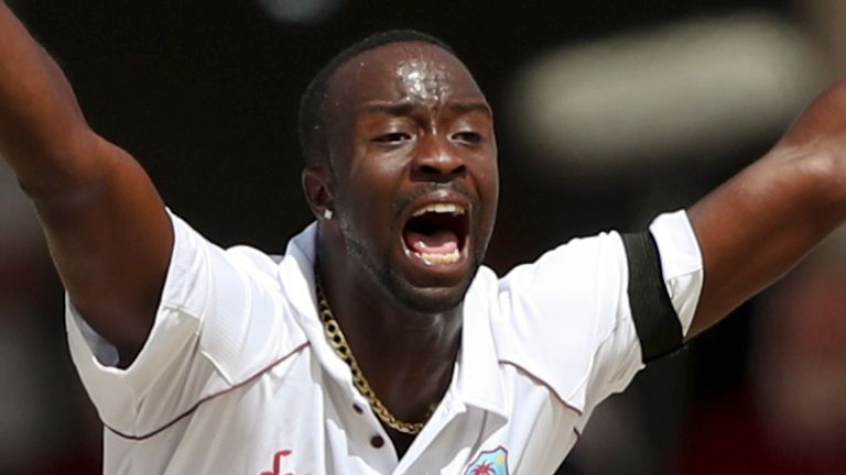 Kemar Roach knocked out Alex Les early in the England second half