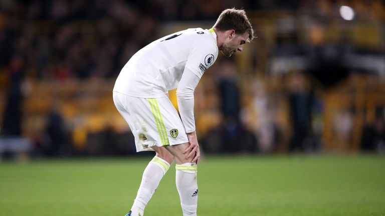 Bamford fell to the grass after tearing his foot at Wolves