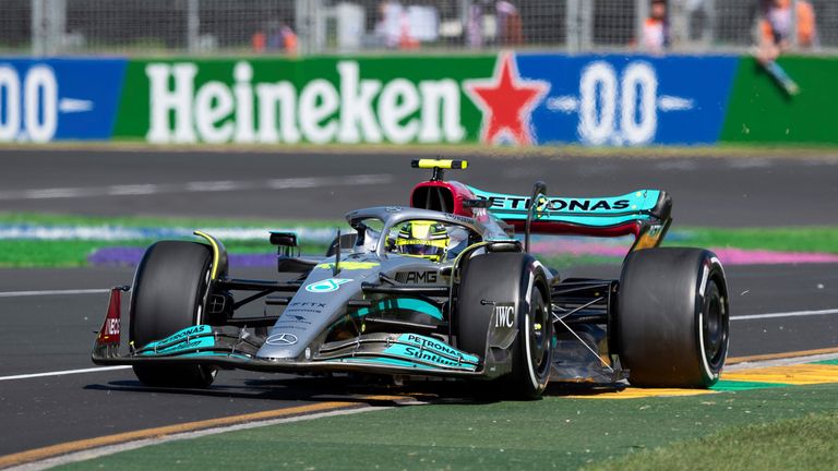 Lewis Hamilton had another tough day for Mercedes in training on Friday