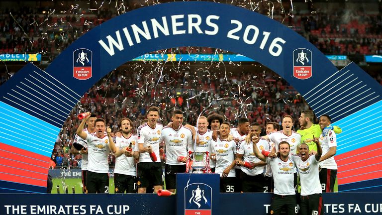 Martial's goal and assist against Everton in the FA Cup semi-final sent United to the final where they beat Crystal Palace to win the competition.