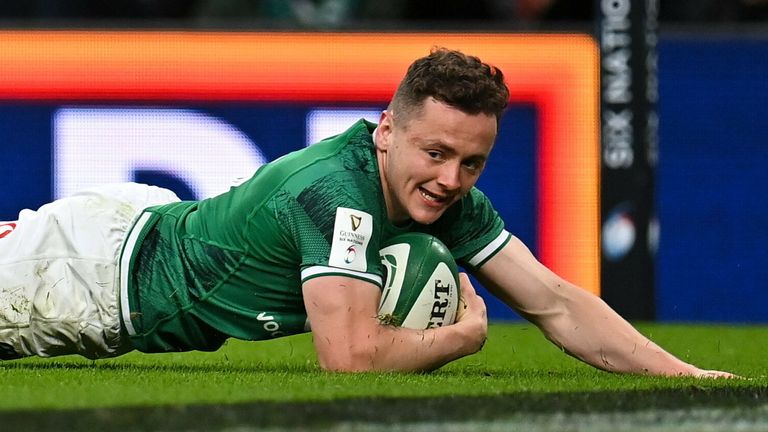 Michael Lowery scored twice in his first Test appearance as Ireland netted 57 points against Italy