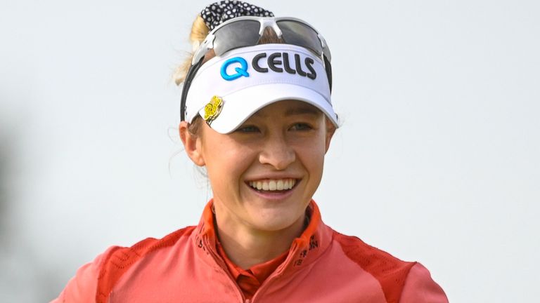 Nelly Korda tied for lowest round of the day (AP)