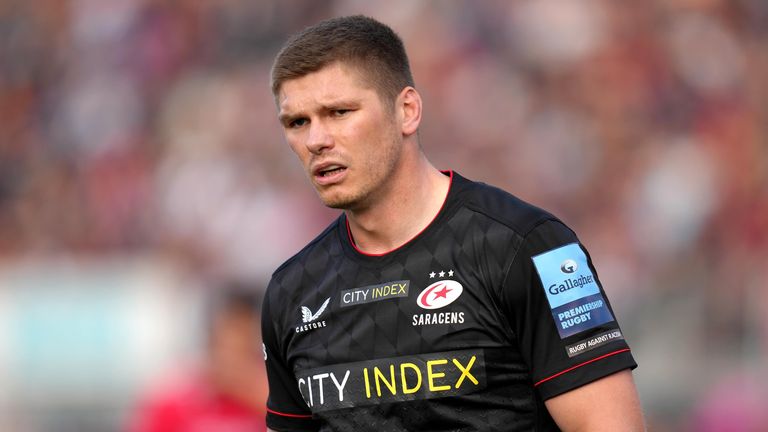 Owen Farrell is back from injury after four months out last week, but will miss Friday's match at Saracens