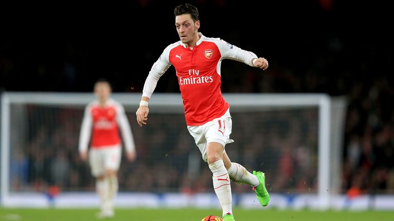Mesut Ozil during the exciting 2015-16 season at Arsenal