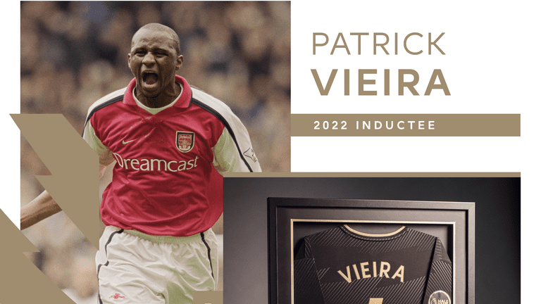 Patrick Vieira has been inducted into the Premier League Hall of Fame