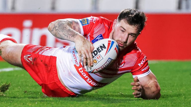 Matt Percival scored twice for St Helens in the win against Wakefield 