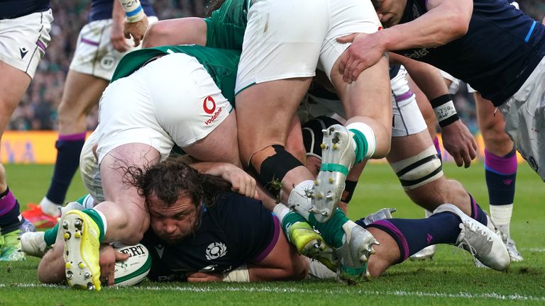 Pierre Schumann got Scotland on the board when he finished 