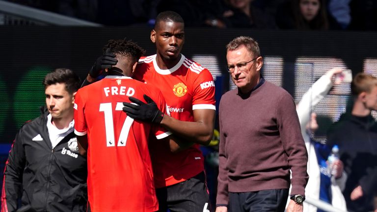 Ralph Rangnick was forced to make a change in the first half