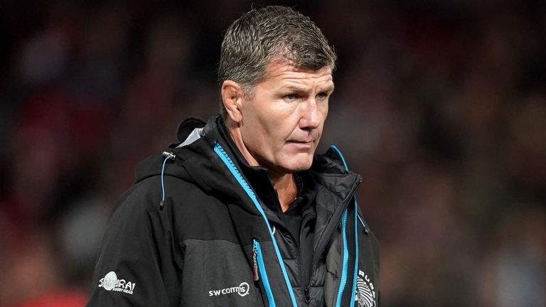 Exeter rugby manager Rob Baxter confirmed the extent of the injury, Thursday 