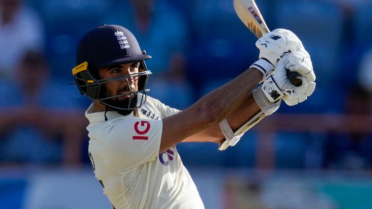 Saqib Mahmood came to the rescue of England on the opening day of the third and final Test against the West Indies