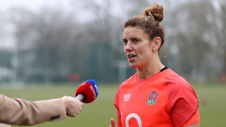 Hunter spoke exclusively to Sky Sports after training this week ahead of England's trip to Parma  
