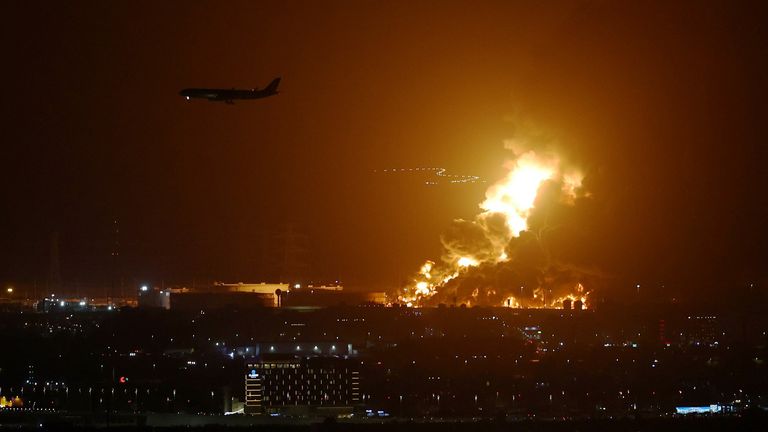 A fire broke out at the Jeddah Corniche Circuit in Saudi Arabia during Friday's training