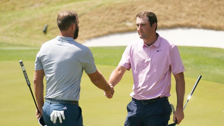 Highlights of the WGC Match Play semi-final match between Dustin Johnson and Scotty Scheffler