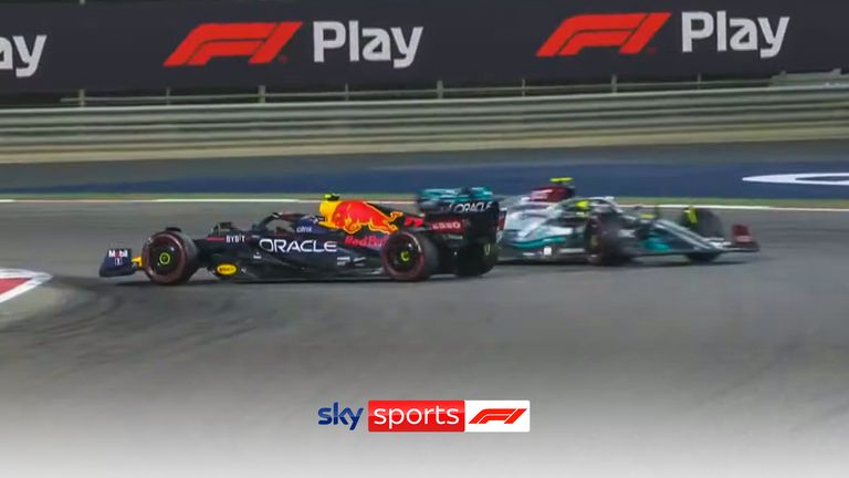 Red Bull's Sergio Perez spins on the last lap to give Lewis Hamilton a place on the podium!