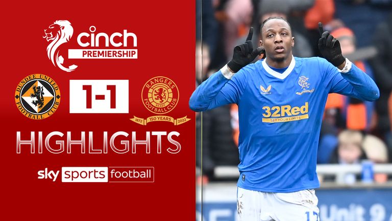Dundee United vs Rangers match summary