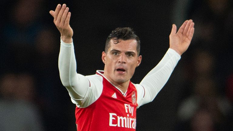 Xhaka responded to the fans after he was substituted by Unai Emery during their match against Crystal Palace