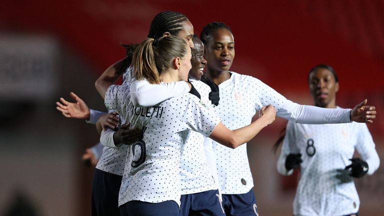 Lyon central defender Wendy Renard scored the first goal for France in their 2-1 win