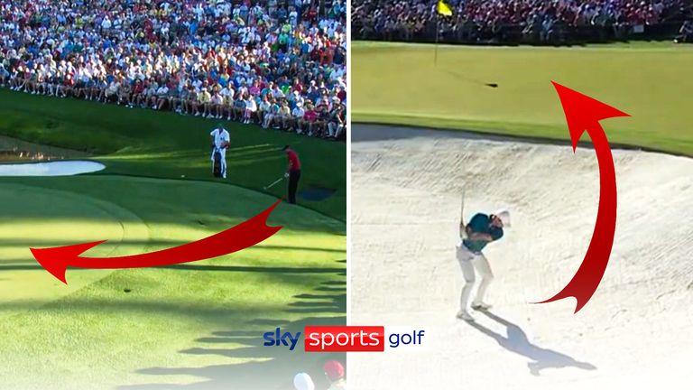 Rory McIlroy produced a great shot at Augusta's bunker but was it better than Tiger Woods' chip in 2005? 
